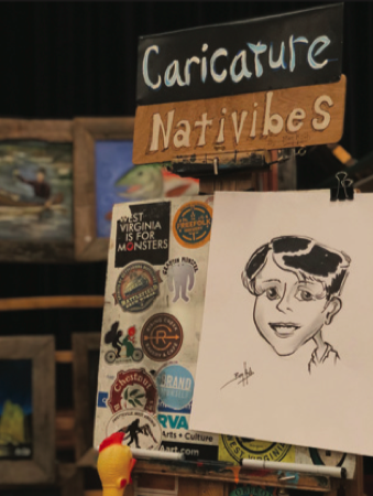 Unique artwork on display at the fair.
